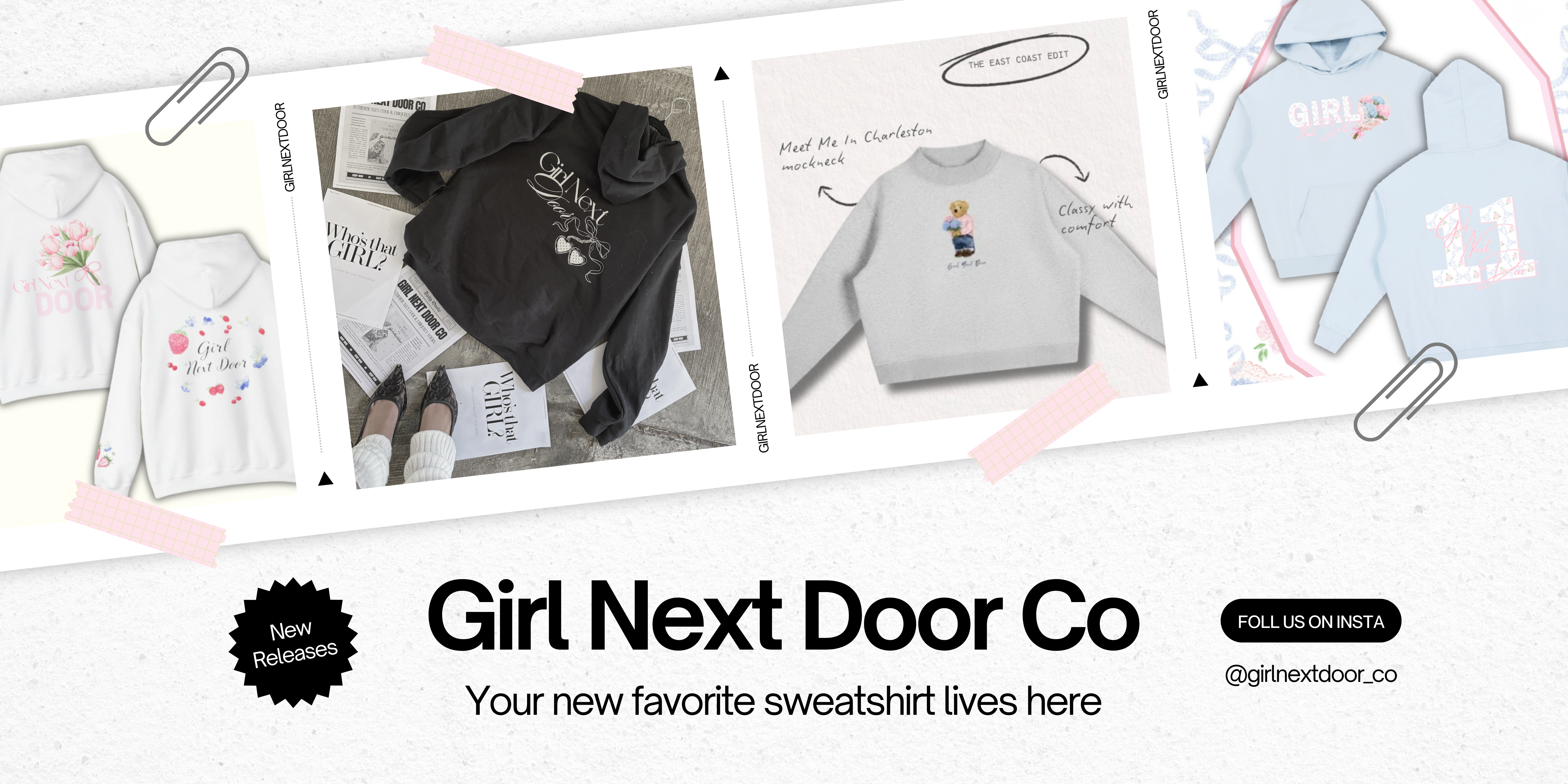 White Black Modern Fashion New Arrival Banner